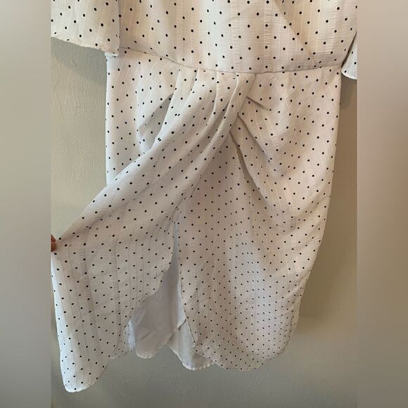 Cupcakes & Cashmere Estrella white and black polka dot dress size M - Picture 9 of 12